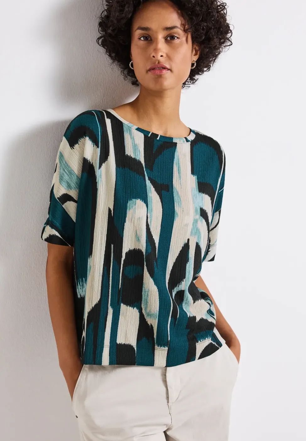 Chemise à motifs Crinkle