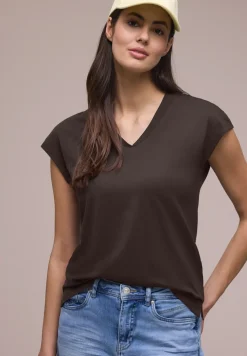 Chemise à épaules tombantes et col en V