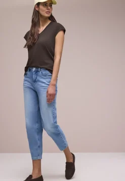 Chemise à épaules tombantes et col en V