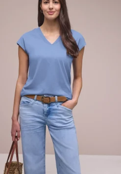 Chemise à épaules tombantes et col en V