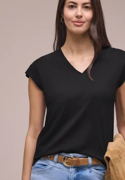 Chemise à épaules tombantes et col en V