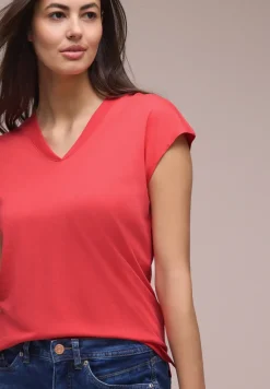 Chemise à épaules tombantes et col en V
