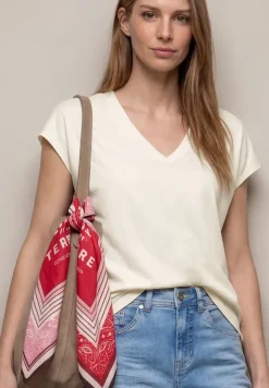 Chemise à épaules tombantes et col en V