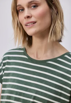 Chemise à rayures dropped shoulder