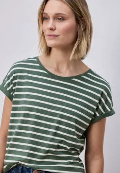 Chemise à rayures dropped shoulder