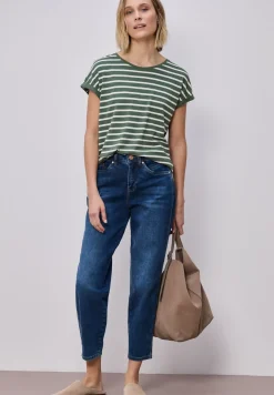 Chemise à rayures dropped shoulder