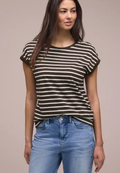Chemise à rayures dropped shoulder