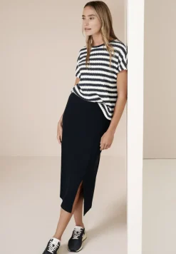 Chemise à rayures dropped shoulder