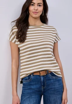 Chemise à rayures dropped shoulder