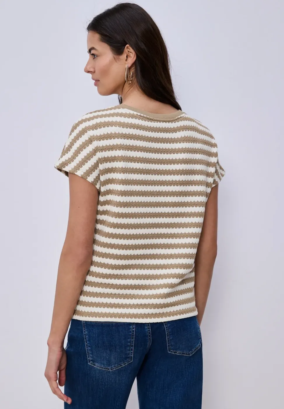 Chemise à rayures dropped shoulder