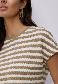 Chemise à rayures dropped shoulder