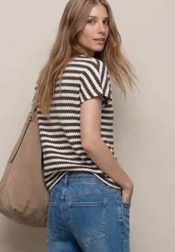 Chemise à rayures dropped shoulder