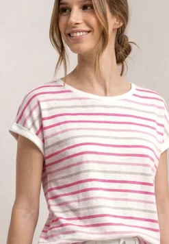 Chemise à rayures dropped shoulder