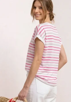 Chemise à rayures dropped shoulder
