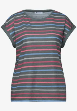 Chemise à rayures épaules Tombantes