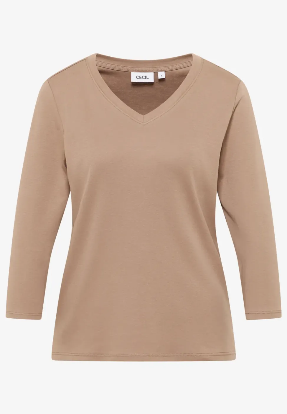 Chemise basique à col en V
