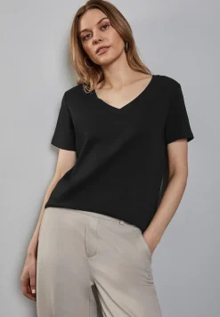 Chemise basique à col en V