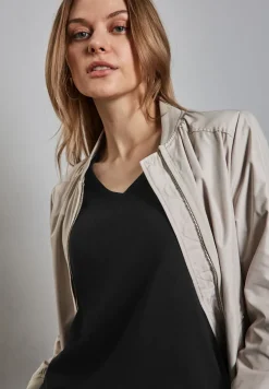 Chemise basique à col en V