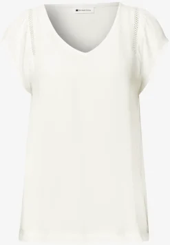 Chemise dropped shoulder avec col en V