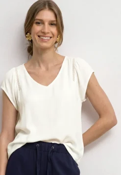 Chemise dropped shoulder avec col en V