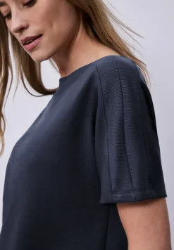 Chemise dropped shoulder avec détail côtelé