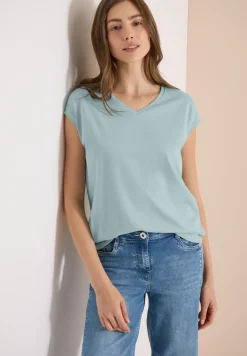 Chemise dropped shoulder avec col en V