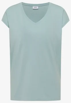 Chemise dropped shoulder avec col en V