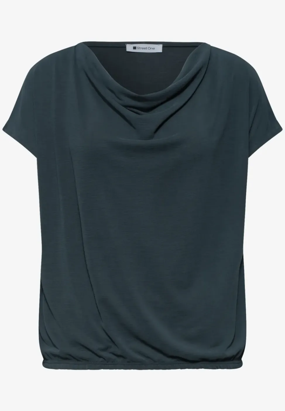 Chemise dropped shoulder avec cascade sur le devant
