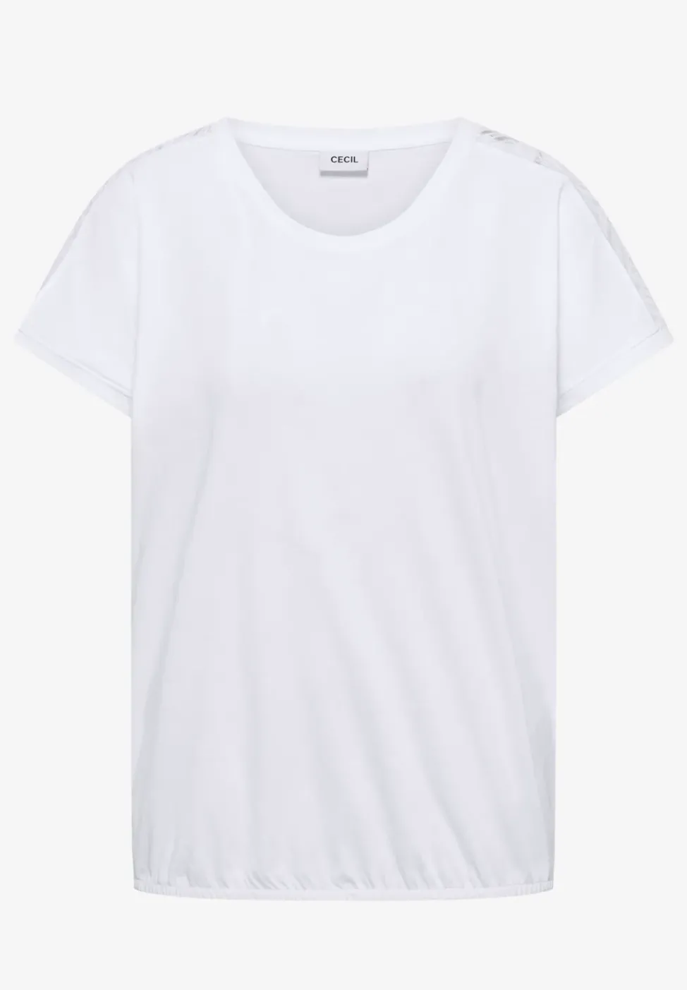 Chemise dropped shoulder avec détail en dentelle