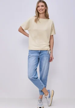 Chemise dropped shoulder avec détail côtelé