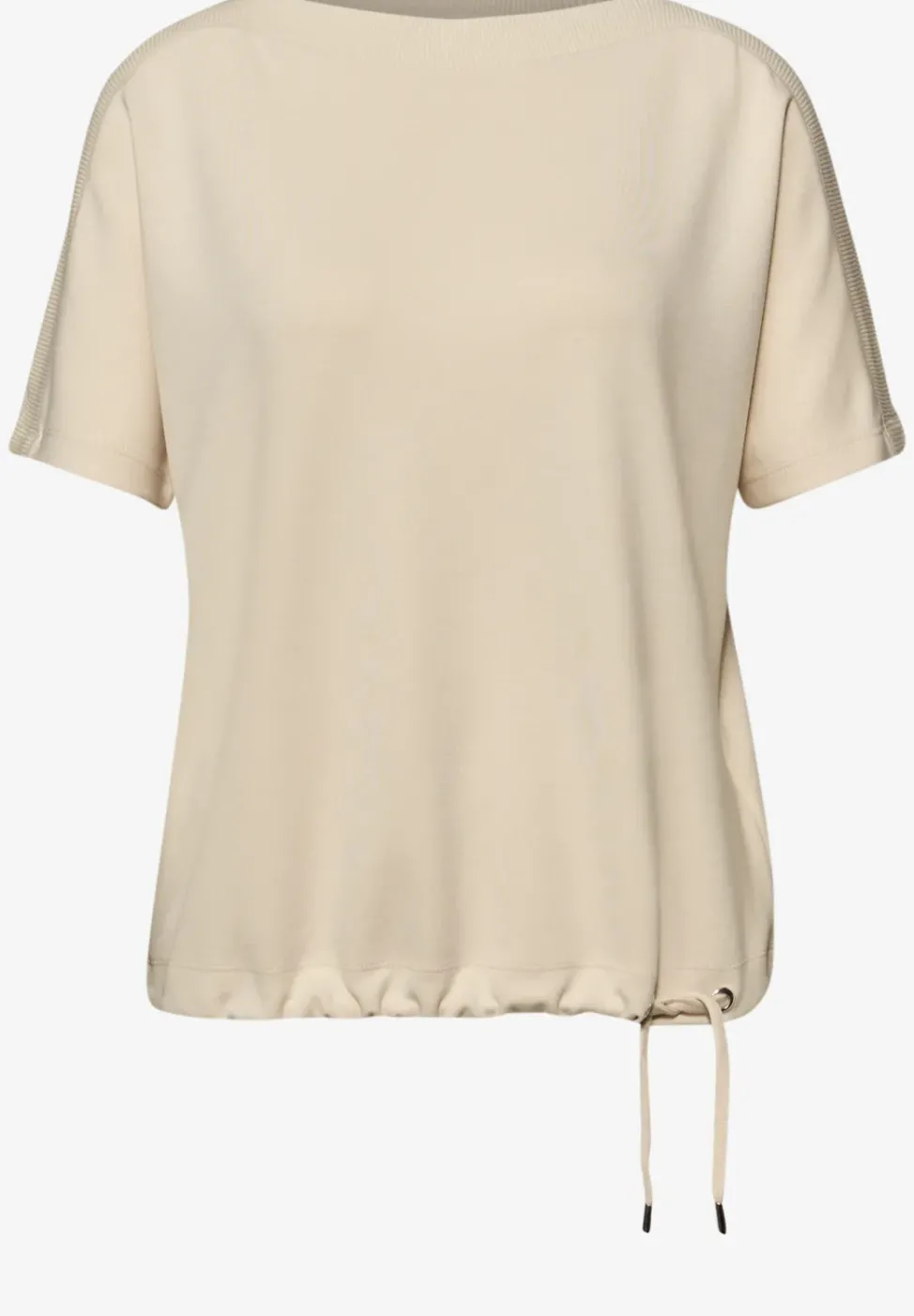 Chemise dropped shoulder avec détail côtelé