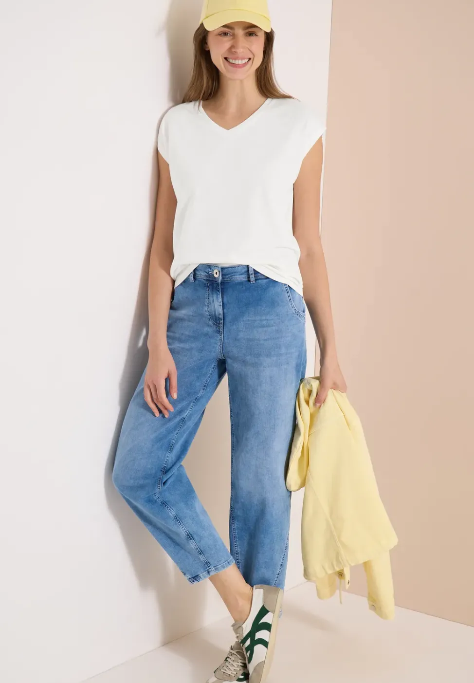 Chemise dropped shoulder avec col en V