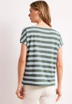 Chemise dropped shoulder à rayures et paillettes