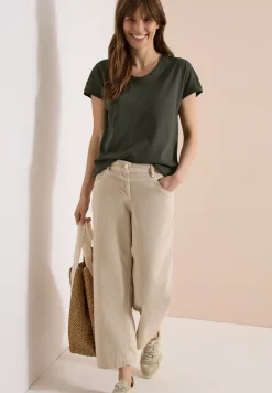 Chemise dropped shoulder avec détail en dentelle