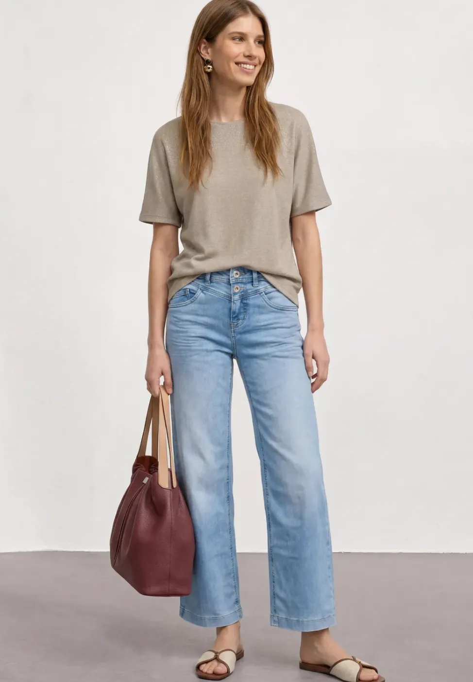 Chemise dropped shoulder avec détails scintillants