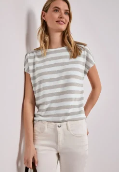 Chemise dropped shoulder à rayures et paillettes