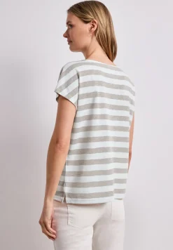 Chemise dropped shoulder à rayures et paillettes