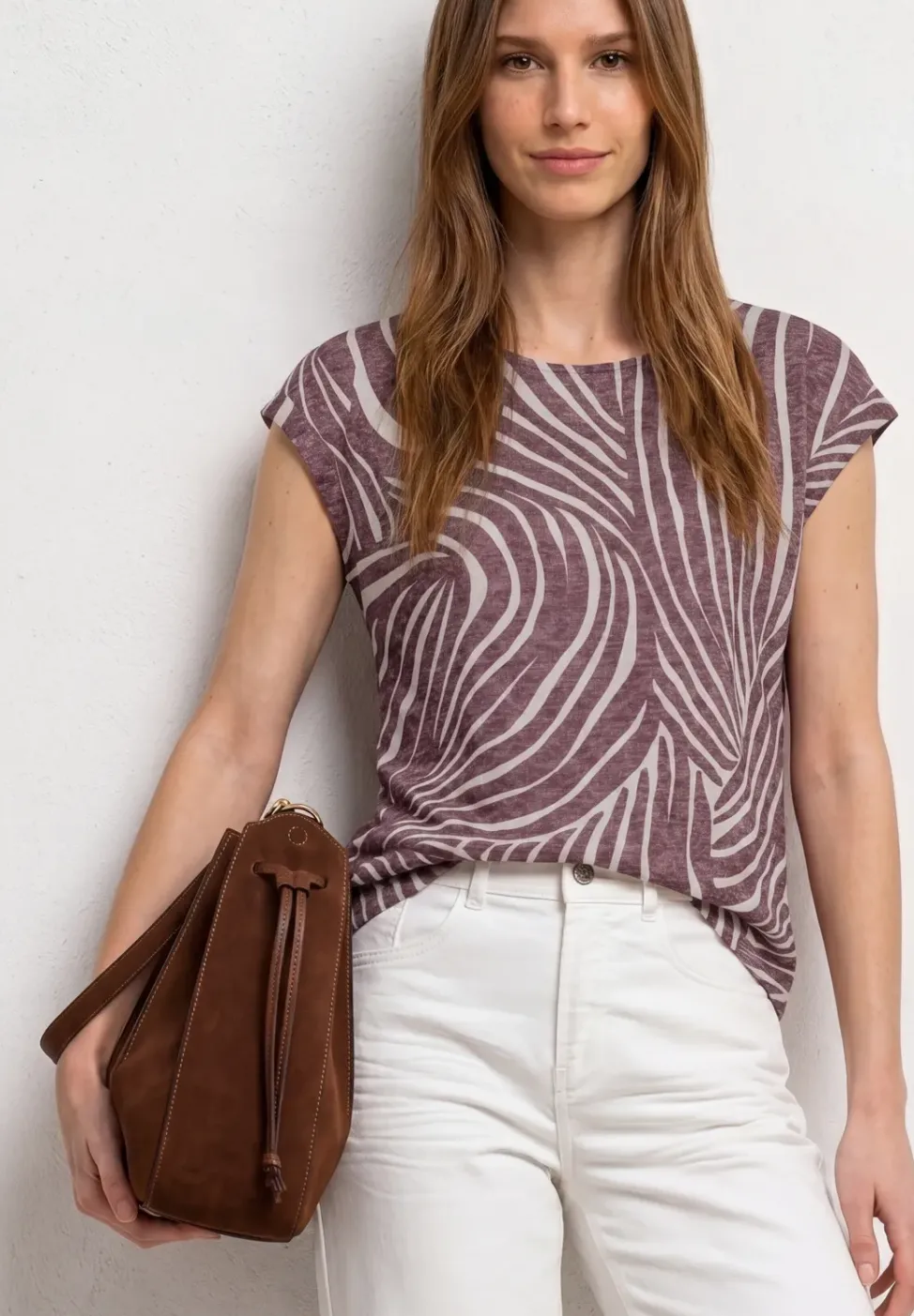 Chemise dropped shoulder au look dévoré