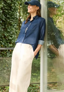 Chemise en coton Denim Look