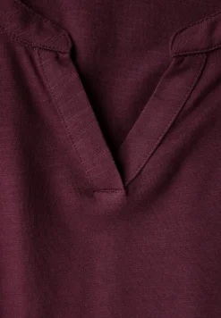 Chemise en jersey à col fendu