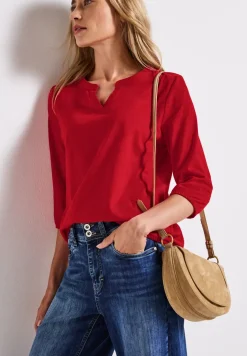 Chemise en jersey à col fendu