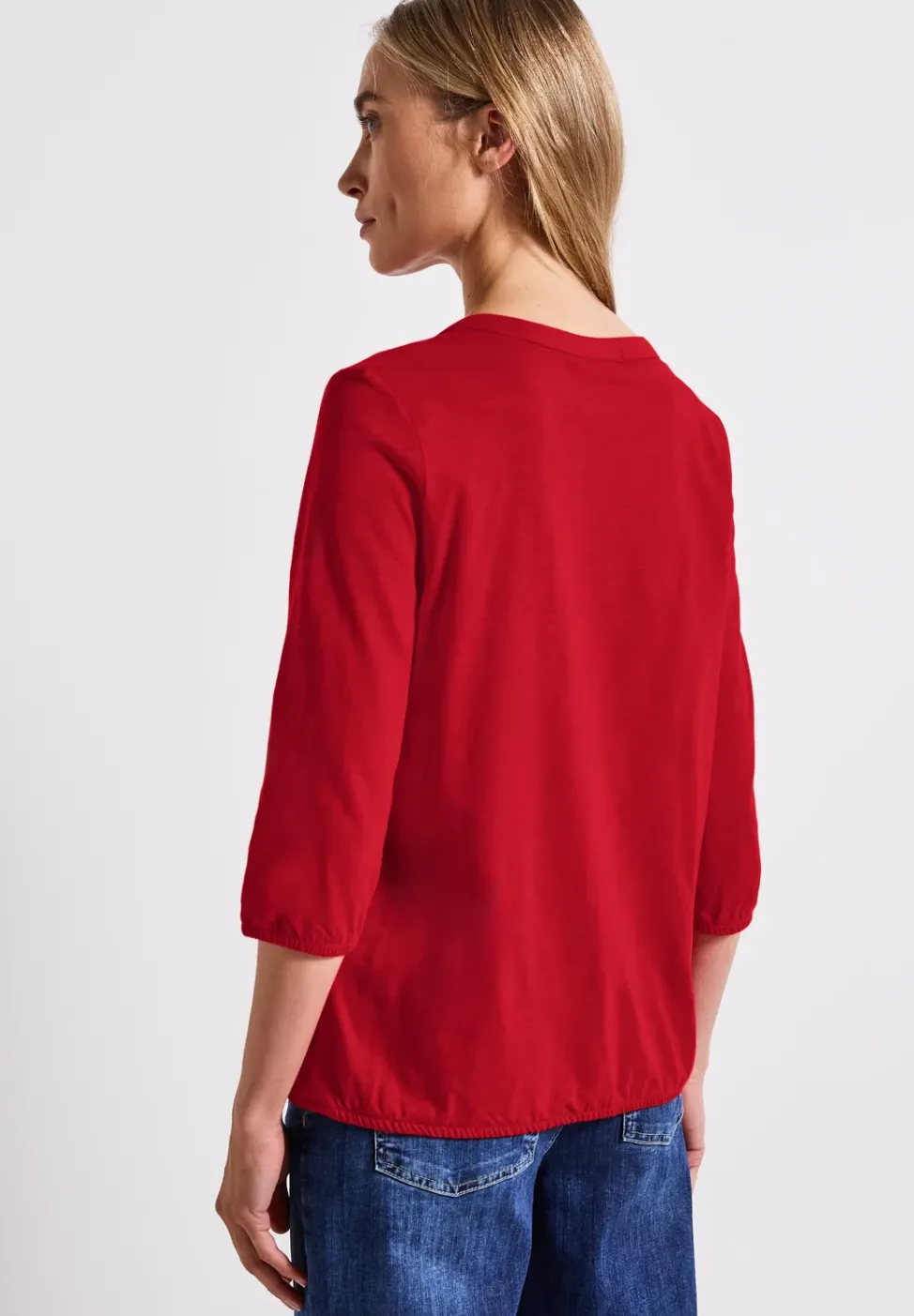 Chemise en jersey à col fendu