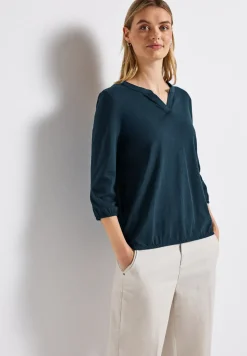 Chemise en jersey à col fendu