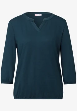 Chemise en jersey à col fendu