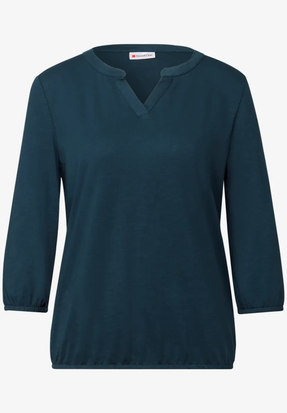 Chemise en jersey à col fendu