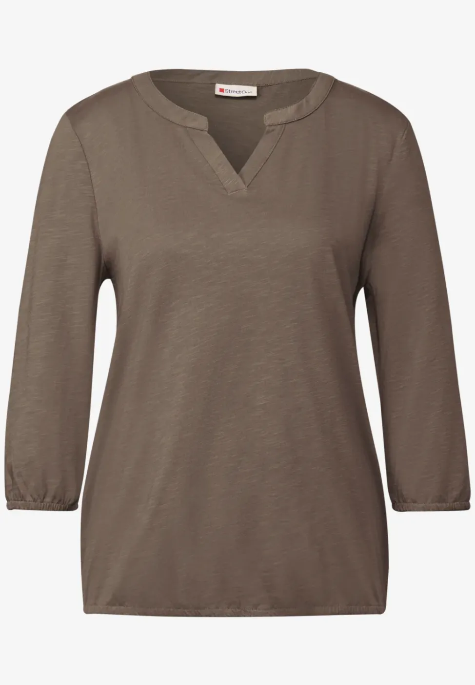 Chemise en jersey à col fendu