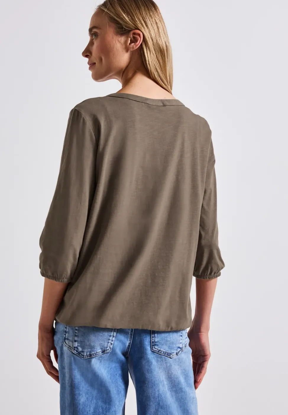 Chemise en jersey à col fendu