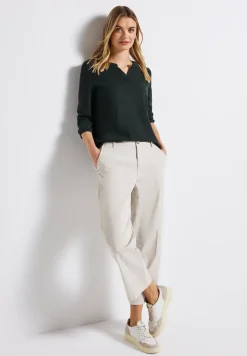 Chemise en jersey à col fendu