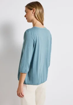 Chemise en jersey à col fendu