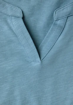 Chemise en jersey à col fendu